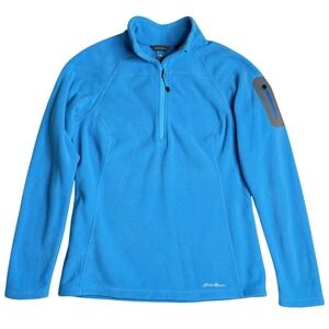 Eddie Bauer First Ascent Polartec Fleece Quarter Zip Blue Womens Medium